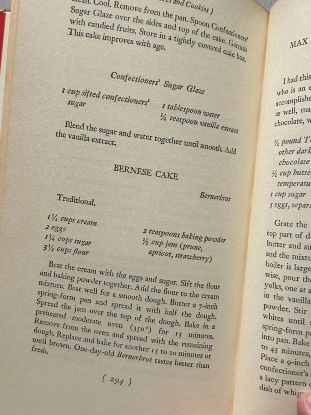 Vintage 1967 The Swiss Cookbook First Edition Hardcover Nika Standen Hazelton